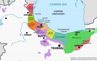 نقشه زبان‌های کاسپین